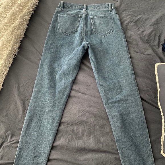 Blue washed denim high waisted jeans - Picture 4 of 5